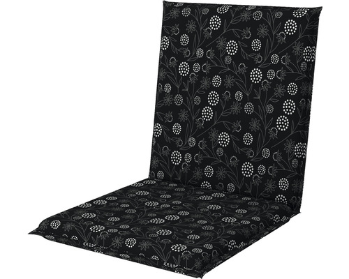 Stuhlauflage 100 x 48 x 6 cm 50 % Baumwolle, 50 % Polyester schwarz