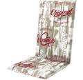Stuhlauflage 119 x 48 x 6 cm 50 % Baumwolle, 50 % Polyester beige rot weiß