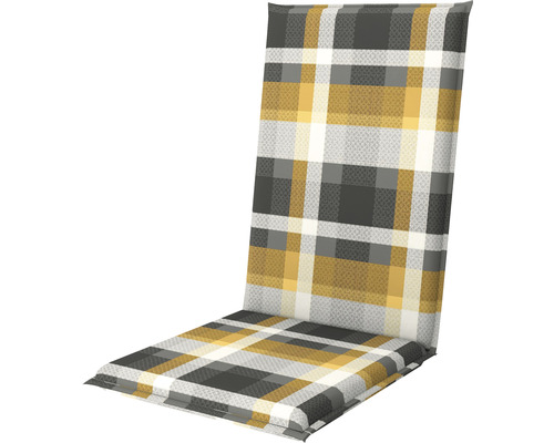 Stuhlauflage 119 x 48 x 6 cm 50 % Baumwolle, 50 % Polyester grau gelb