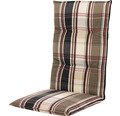 Stuhlauflage 119 x 48 x 6 cm 50 % Baumwolle, 50 % Polyester braun beige rot