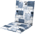 Stuhlauflage 100 x 48 x 6 cm 50 % Baumwolle, 50 % Polyester blau