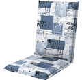Stuhlauflage 110 x 48 x 6 cm 50 % Baumwolle, 50 % Polyester blau