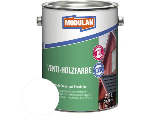Modulan Venti-Holzfarbe weiß 2,5 L