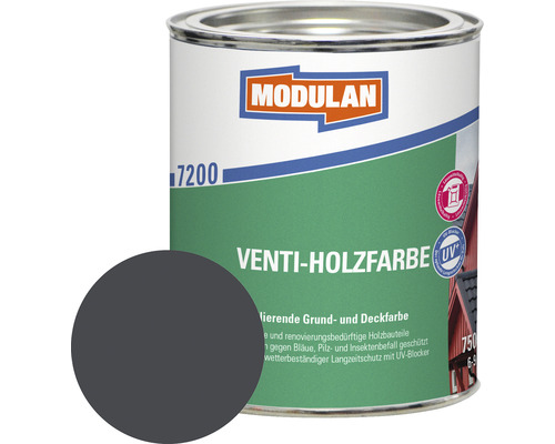 Modulan Venti-Holzfarbe RAL 7016 anthrazitgrau 750 ml