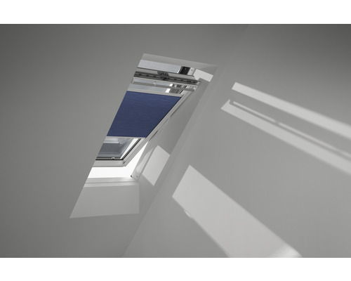 Velux Plissee-Faltstore solarbetrieben nachtblau uni FSC MK06 1156SWL