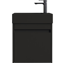 Waschplatz basano Avellino BxHxT 45 x 54 x 28 cm Frontfarbe schwarz matt mit Waschtisch Keramik schwarz-thumb-0
