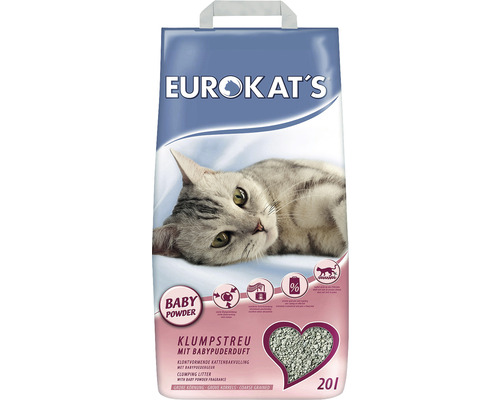 Katzenstreu EUROKATS Babypuder 100% Naturton, 20 l ca. 20 kg-0