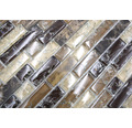 Glasmosaik mit Naturstein XIC V1355 29,8x30,5 cm braun