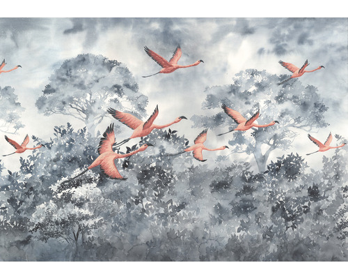 Fototapete Vlies Ink INX8-053 Flamingos in the Sky 8-tlg. 400 x 280 cm-0