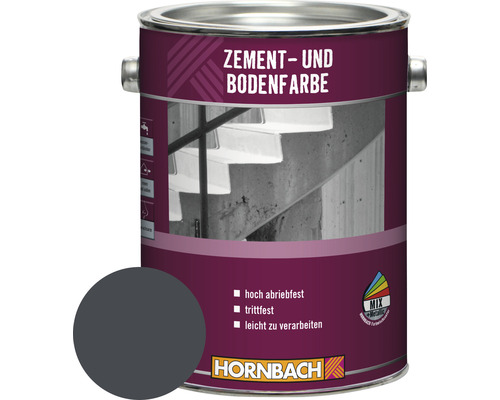 HORNBACH Zementfarbe Bodenfarbe anthrazit 2,5 l