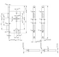 BKS Haustür-Einsteckschloss B-0024 rechts, PZ, 65/92/10, DIN, Falz, Stulp 20x280 mm nickelsilber lackiert