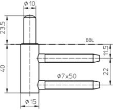 Simonswerk Variant Rahmenteil V 3400WF Stahl vernickelt-thumb-1