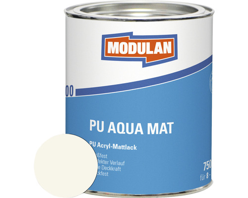 MODULAN 6200 PU Lack Aqua Matt RAL 9010 reinweiß 750 ml