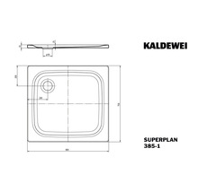 Duschwanne KALDEWEI SUPERPLAN CLASSIC 385-1 75 x 80 x 2.5 cm alpinweiß matt 447600010711-thumb-4
