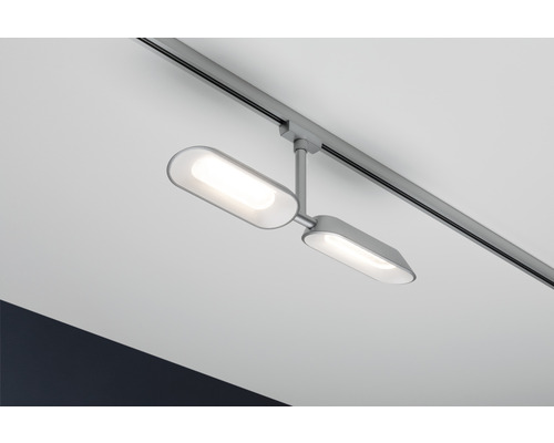 Paulmann URail LED Spot 8,0W 2x425 lm lm 2700 K warmweiß Dipper chrom-matt/weiß 230V