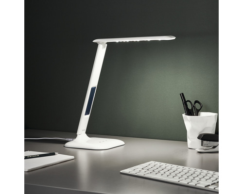 LED Bürolampe dimmbar 1x5W 200 lm 2800/6500 K warmweiß/tageslichtweiß H 550 mm Glenn weiß