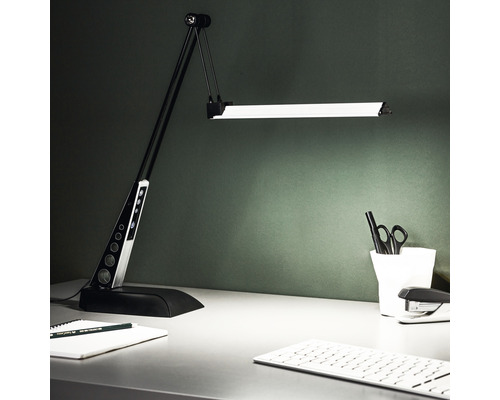 LED Bürolampe dimmbar 1W 420 lm 5500 K tageslichtweiß H 320 mm Jaap chrom/schwarz-0