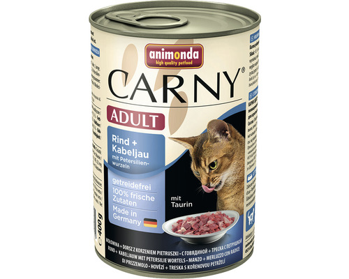 Katzenfutter nass animonda Carny Adult Rind & Kabeljau & Petersilienwurzeln 400 g