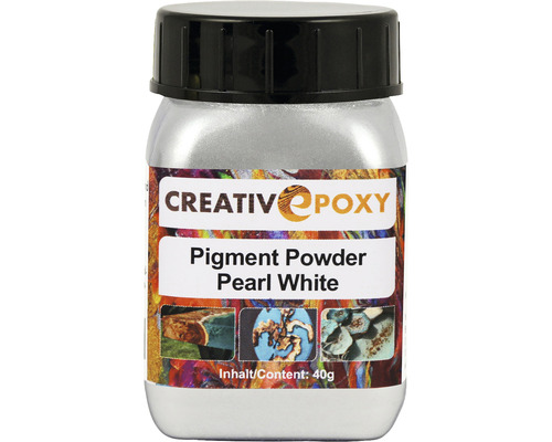 CreativEpoxy Pigment Pulver für Gießharz Pearl weiß 40 g
