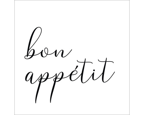 Glasbild Bon Appetit III 20x20 cm
