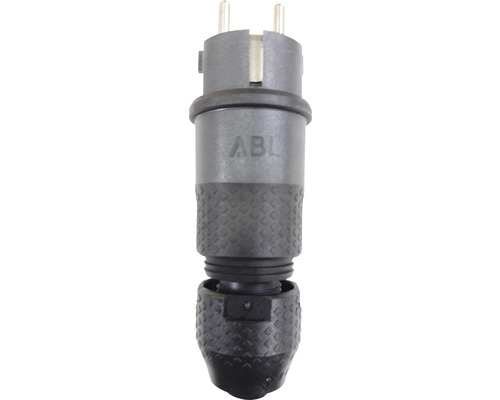 ABL 1529100 Professional Schutzkontakt Stecker IP54 mit doppeltem Erdungssystem schwarz