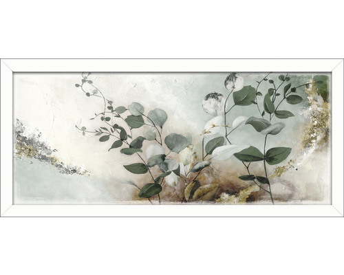 Gerahmtes Bild Handpainting Eucalyptus 60x130 cm