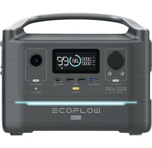 EcoFlow Akkubatterie Power Station EcoFlow RiverMAX 12 V 576 Wh tragbar in 1,5 h voll geladen-thumb-0