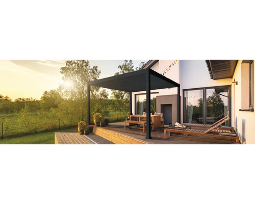 Pavillon Sorara Outdoor Living Mirador Deluxe 300 x 300 x 250 cm Metall schwarz-0