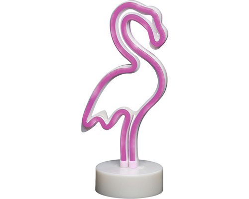 LED Schlauchsilhouette Konstsmide Flamingo 98 LEDs Lichtfarbe pink inkl. Timer