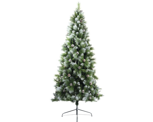 künstlicher Weihnachtsbaum Tannenbaum Lafiora Montana H 180 cm grün weiß-0