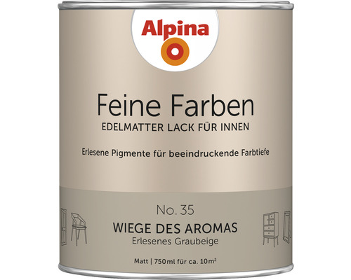 Alpina Feine Farben Lack Wiege des Aromas erlesenes graubeige 750 ml