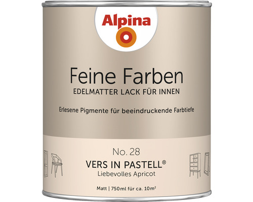 Alpina Feine Farben Lack Vers in Pastell liebevolles apricot 750 ml