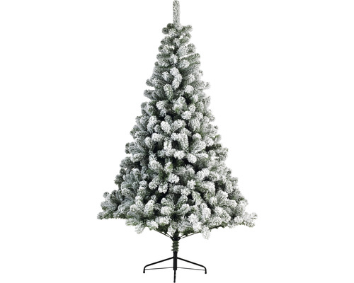 künstlicher Weihnachtsbaum Tannenbaum Lafiora verschneit H 215 cm grün weiß