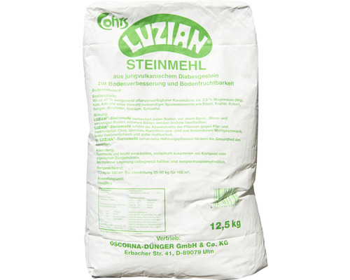 Luzian-Steinmehl Oscorna 12,5 kg Bodenhilfsstoff zur Bodenverbesserung und Bodenfruchtbarkeit