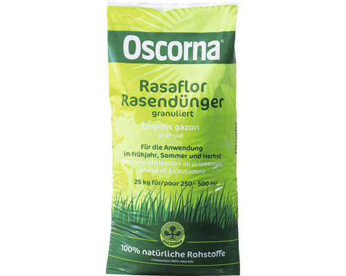 Rasendünger Oscorna Rasaflor organischer Dünger Oscorna 25 kg 500 m² granuliert
