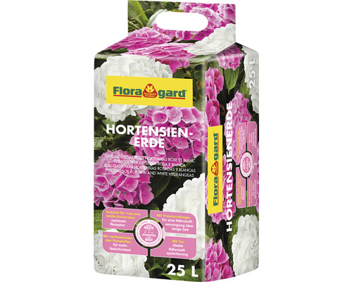 Hortensienerde Floragard für rosa- & weiß-blühende Hortensien 25 L-0