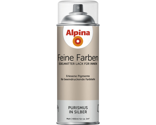 Alpina Feine Farben Sprühlack Purismus in Silber silber 400 ml