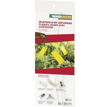 Gelbtafeln mit Aufhänger Windhager 10 Stk. ca. 24 x 10 cm gegen Weiße Fliege, Trauermücke, Blattlaus, Fruchtfliege, Meniermotte , insektizitfrei, geruchlos-thumb-0