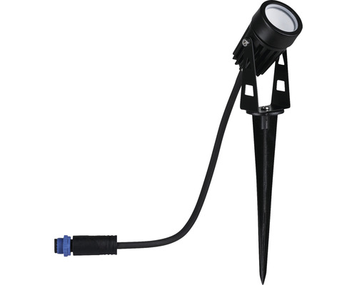 Paulmann Plug & Shine LED Spot mit Erdspieß IP44 3W 150 lm 3000 K warmweiß HxØ 260x42 mm schwarz 24 V