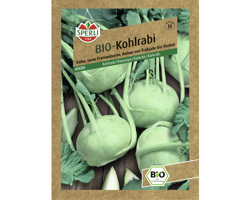 Kohlrabi weiß Sperli Bio Gemüsesamen