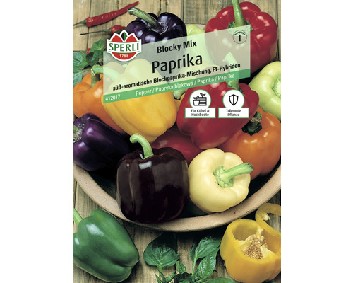 Paprika 'Blocky Mix' Sperli Gemüsesamen