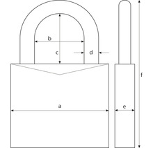 Vorhängeschloss Abus 45/60 Messing Lock-Tag 60 mm-thumb-3