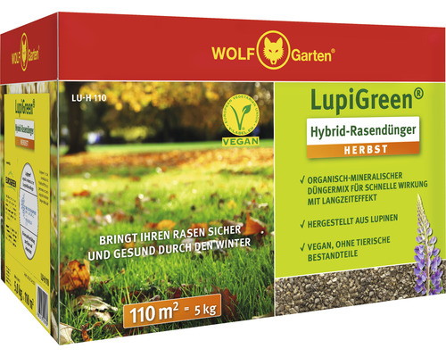 Herbst-Rasendünger WOLF-Garten LupiGreen 5 kg / 110 m²