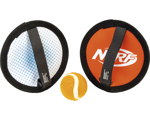 Neopren Fangball-Set NERF aus 2 Fängern und Tennisball