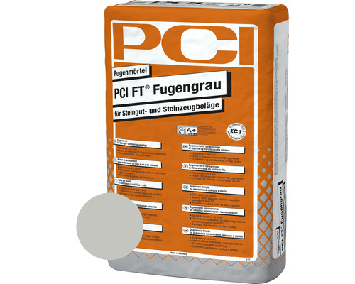 PCI FT® Fugengrau Fugenmörtel für Steingut- und Steinzeugbeläge hellgrau 25 kg