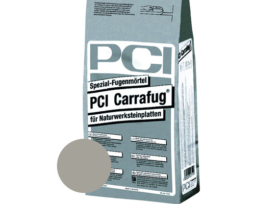 PCI Carrafug® Spezial Fugenmörtel für Naturwerksteinplatten sandgrau 5 kg