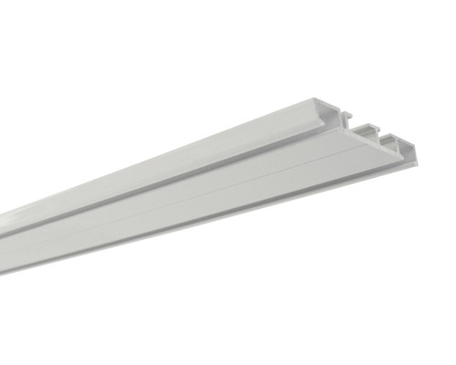 Aluminium-Vorhangschiene weiß 2-läufig 150 cm-0