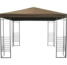 Pavillon Design, 3x3x2,55 m Polyester rotbraun-thumb-1
