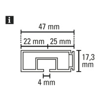 Vorhangschiene GE1 mit Profil für Blendenbefestigung weiß 1-läufig 120 cm-thumb-4