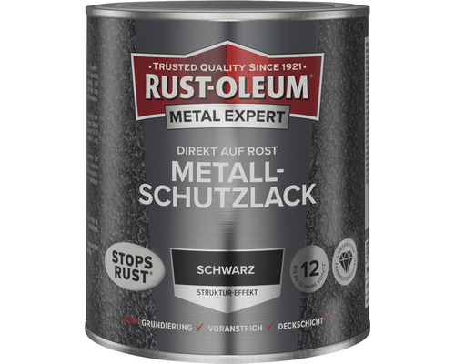 RUST OLEUM METAL EXPERT Metalschutzlack Struktur schwarz 750 ml